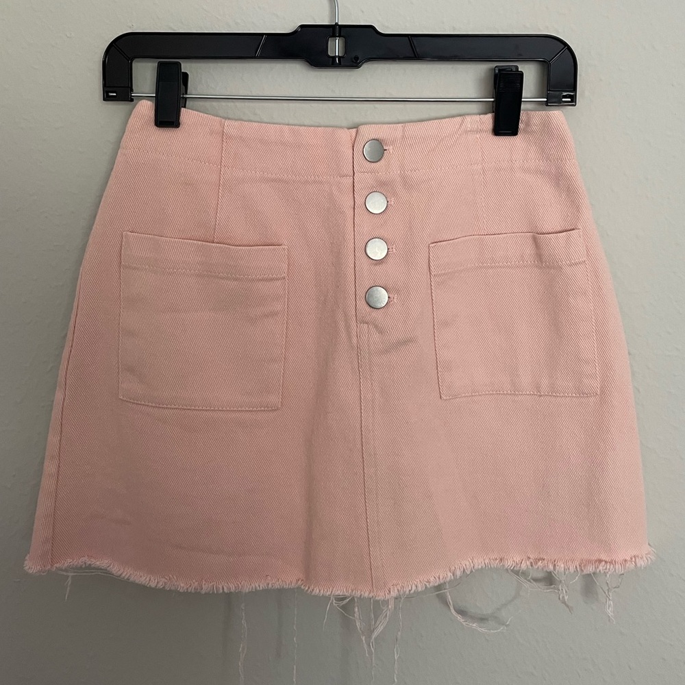 Altar’d state Pink Jean skirt